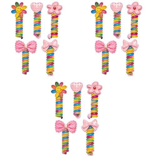 PALAY® 15PCS Wire Hair Bands for Girls Kids Braided Spiral Ties Cute Cartoon Ponytail Maker Elastic Braids Accessories PALAY® 15PCS Wire Hair Bands for Girls Kids Braided Spiral Ties Cute Cartoon Ponytail Maker Elastic Braids Accessories